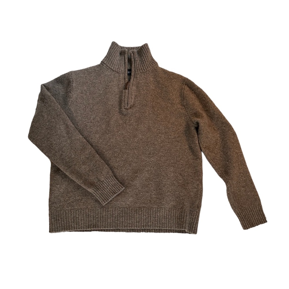 J.Crew lambswool quarter zip mock neck sweater.